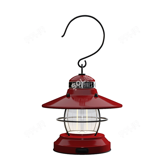 Vintage Edison Lantern - Rust-Resistant Steel 3D model image 7
