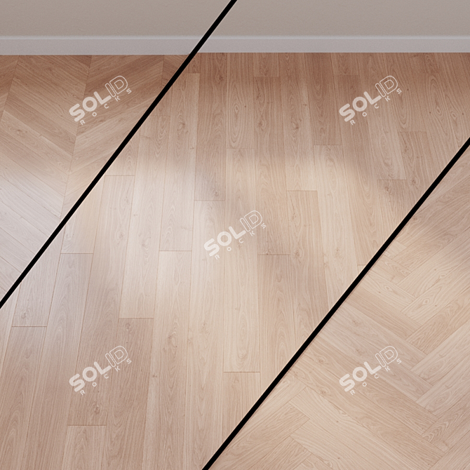 Quick-Step Light Shabby Oak Laminate Board 3D model image 1