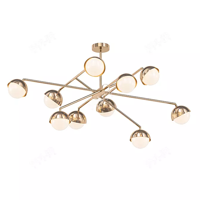Elegant Kendall Chandelier 3D model image 1