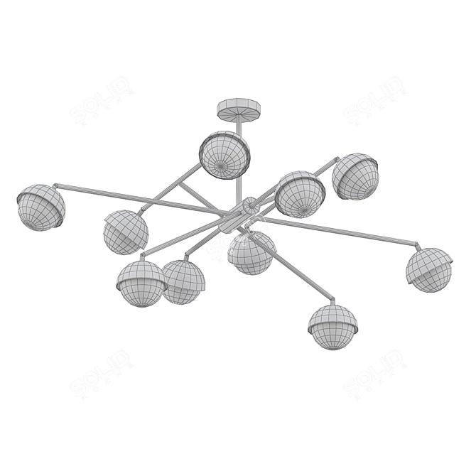 Elegant Kendall Chandelier 3D model image 2