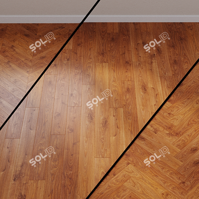 Quick-Step Elite Oak Bleached Laminate 3D model image 1