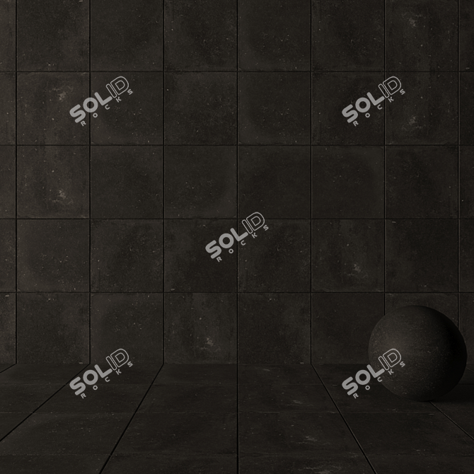 Flaviker Nordik Stone Black: Stunning Wall and Floor Tiles 3D model image 3