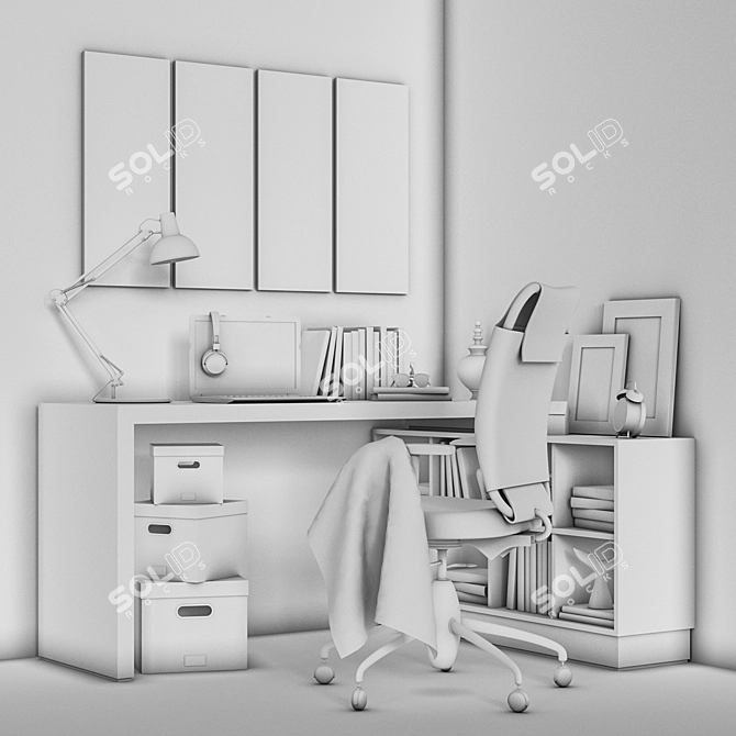 Versatile Workplace Solution 3D model image 10