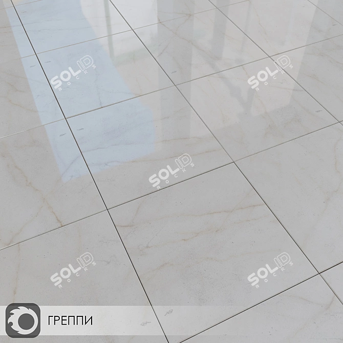 Elegant Milano Marble Ceramic Tiles 3D model image 1