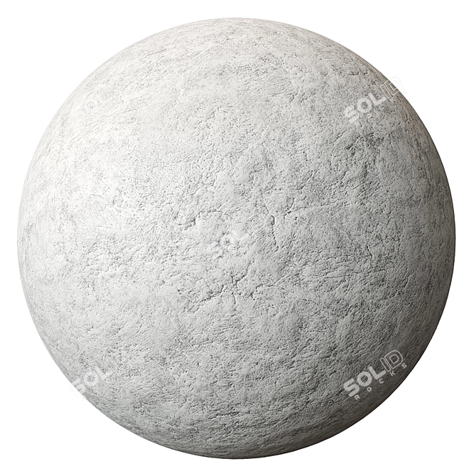 Sleek Plaster Texture Set 3D model image 4