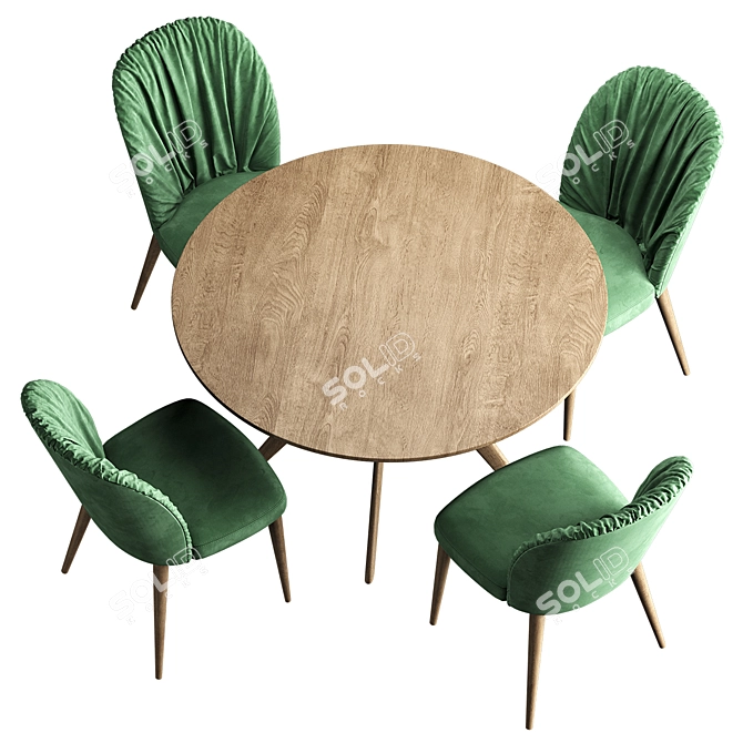 OVI Chair Clark Table: Sleek Design, Perfect for Any Space 3D model image 4