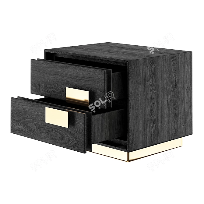 Elegant Modern Nightstand 3D model image 2