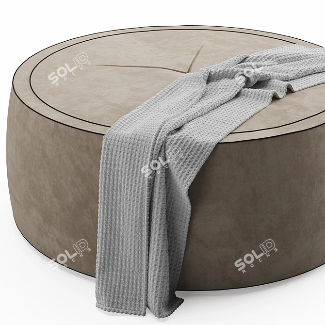 Aura Diamond Ottoman 3D model image 3