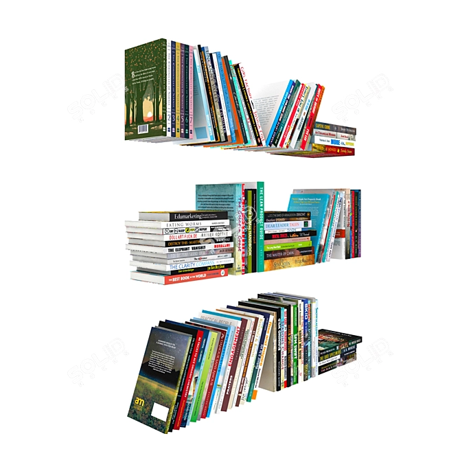 110 Unique Books with Customizable Coatings 3D model image 4