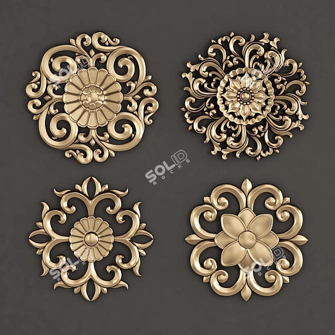 Elegant Decor Ornament Vol 02 3D model image 1