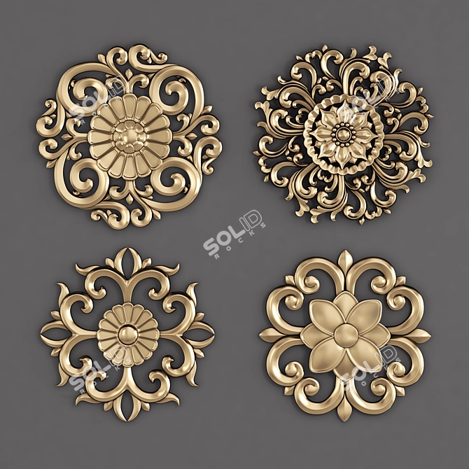 Elegant Decor Ornament Vol 02 3D model image 6