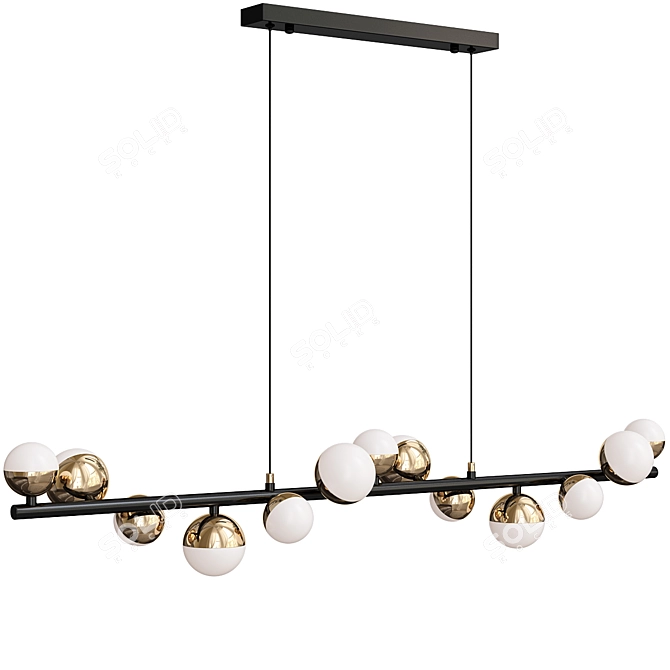 Elegant Merkury L Chandelier 3D model image 2