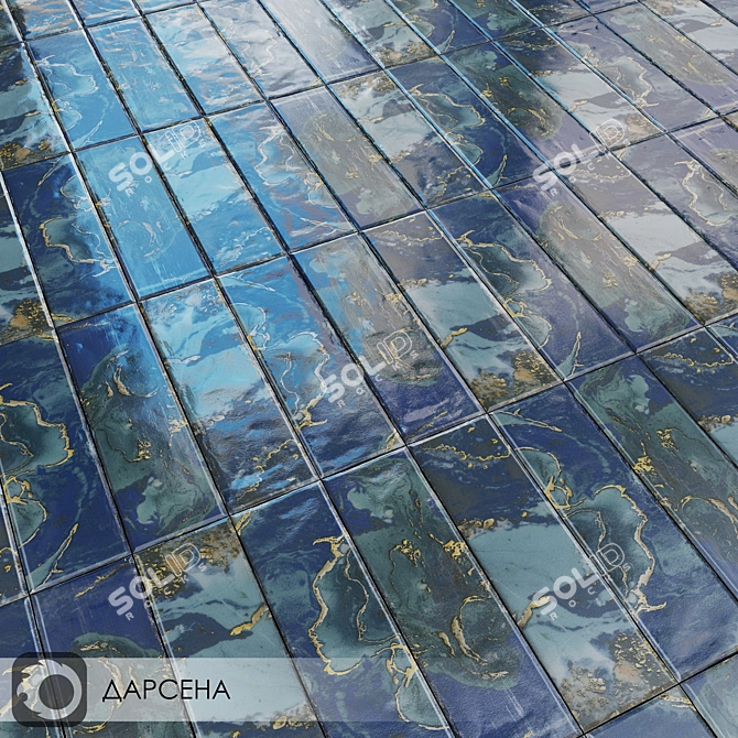 Milano Darsena Blue Ceramic Tiles 3D model image 1