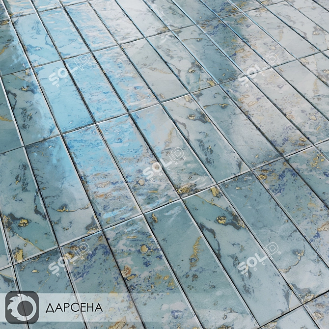 Milano Darsena Blue Ceramic Tiles 3D model image 2