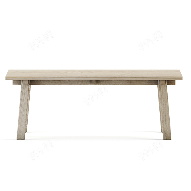 Rustic Teaka Table: Authentic Design for Indoor and Outdoor Use 3D model image 4