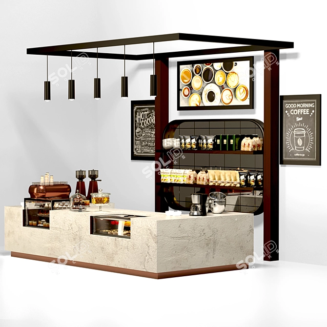 Cafe Design Project: Coffee, Chocolate, Desserts & More 3D model image 2