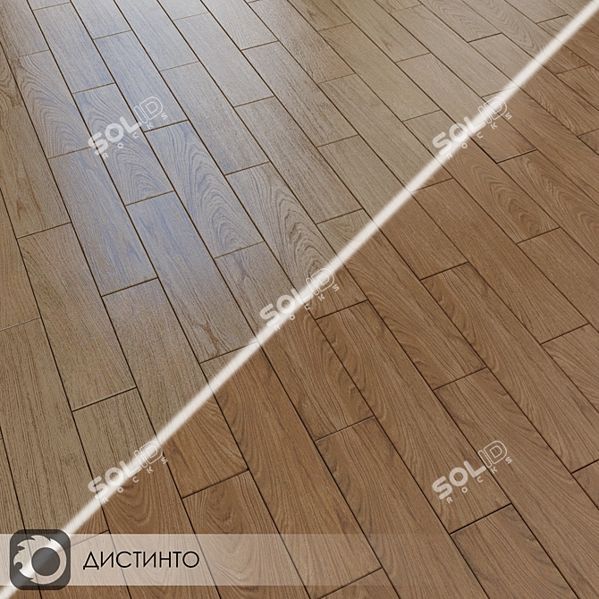 Distinto Brown Wood-Look Ceramic Tiles 3D model image 2