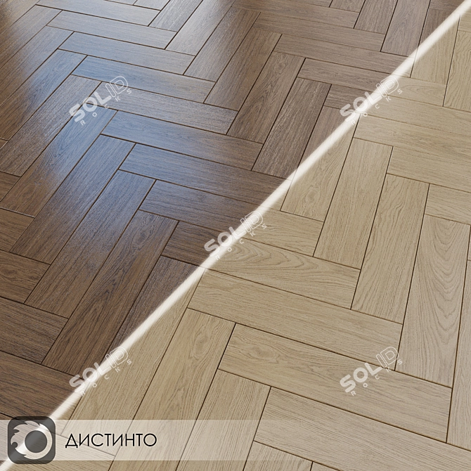 Distinto Brown Wood-Look Ceramic Tiles 3D model image 3