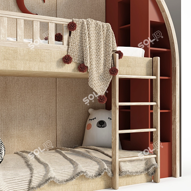 Kids Room Bed - Modern and Stylish 3D model image 2
