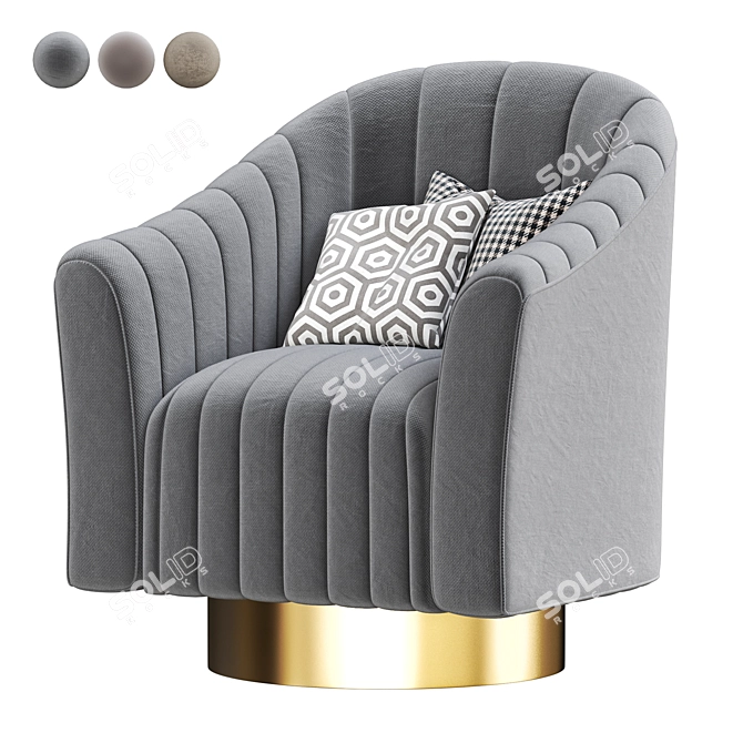 Garda Modern Armchair - Sleek and Stylish 3D model image 1