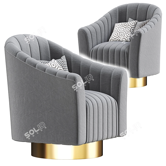 Garda Modern Armchair - Sleek and Stylish 3D model image 2