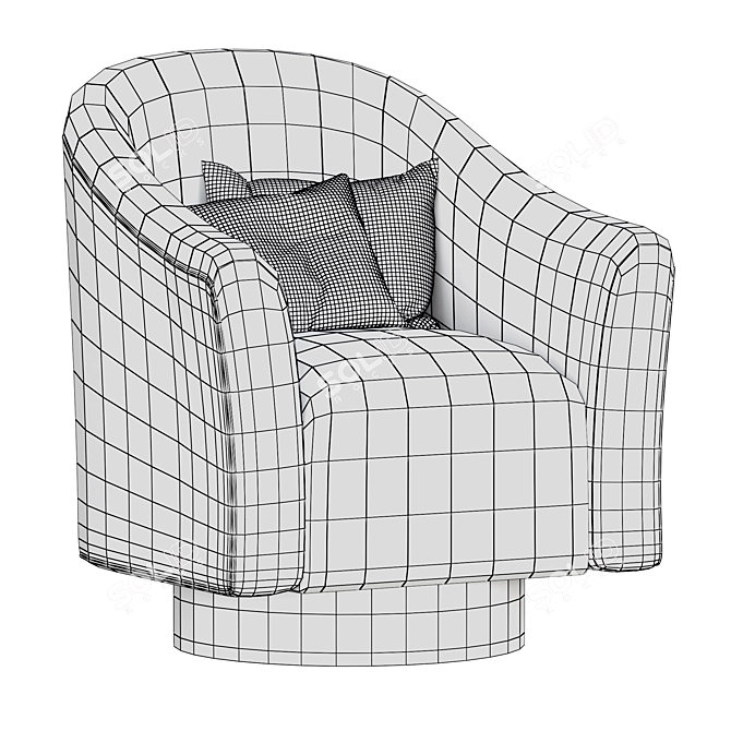 Garda Modern Armchair - Sleek and Stylish 3D model image 5