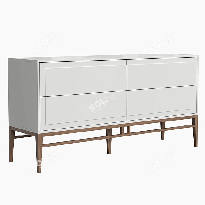 Modern Gray Walnut Sideboard by Angel Cerda 3D model image 2