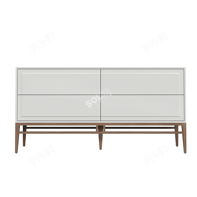 Modern Gray Walnut Sideboard by Angel Cerda 3D model image 3