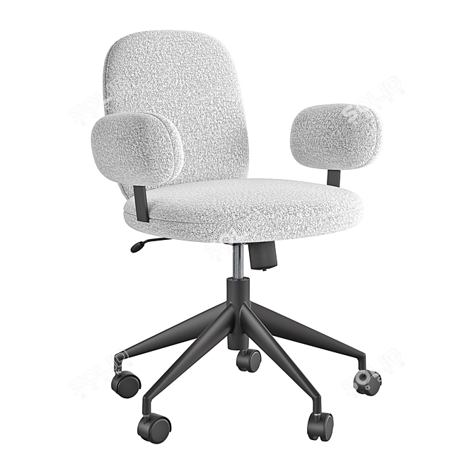 Sleek Faro Gray Office Chair 3D model image 4