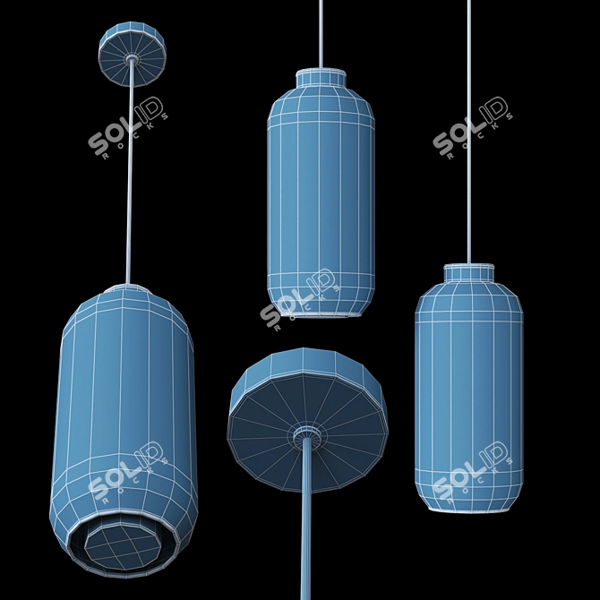 Elegant Antique Rollsbo Pendant 3D model image 2