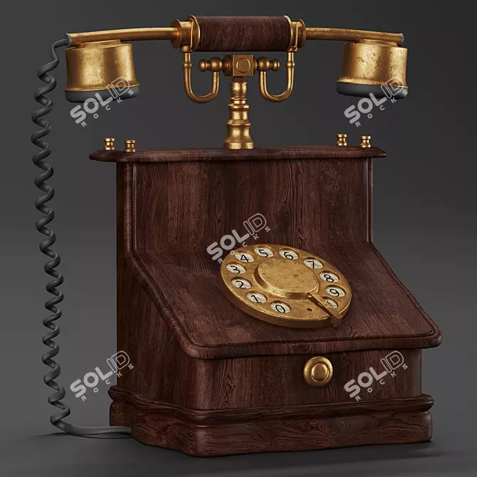 Vintage Retro Cellphone 3D model image 1