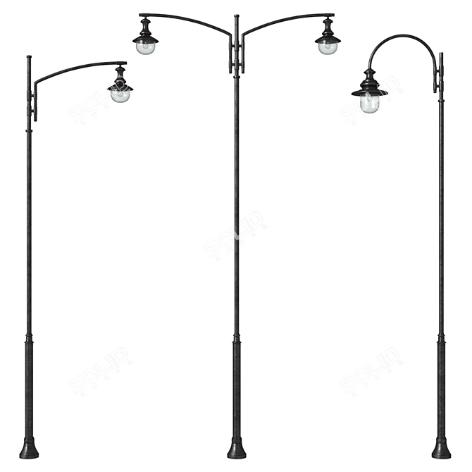 Elevated Street Light - 7,200mm 3D model image 1