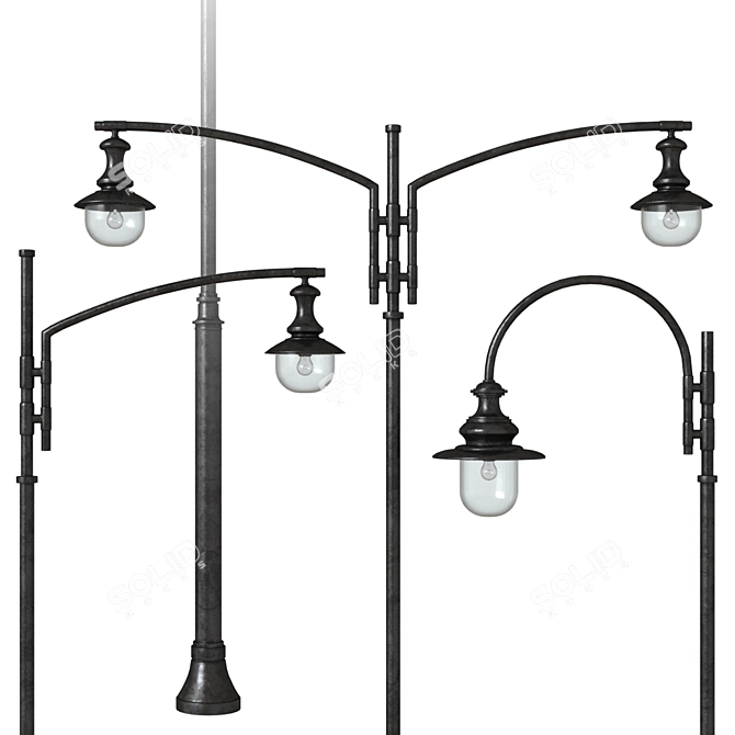 Elevated Street Light - 7,200mm 3D model image 3