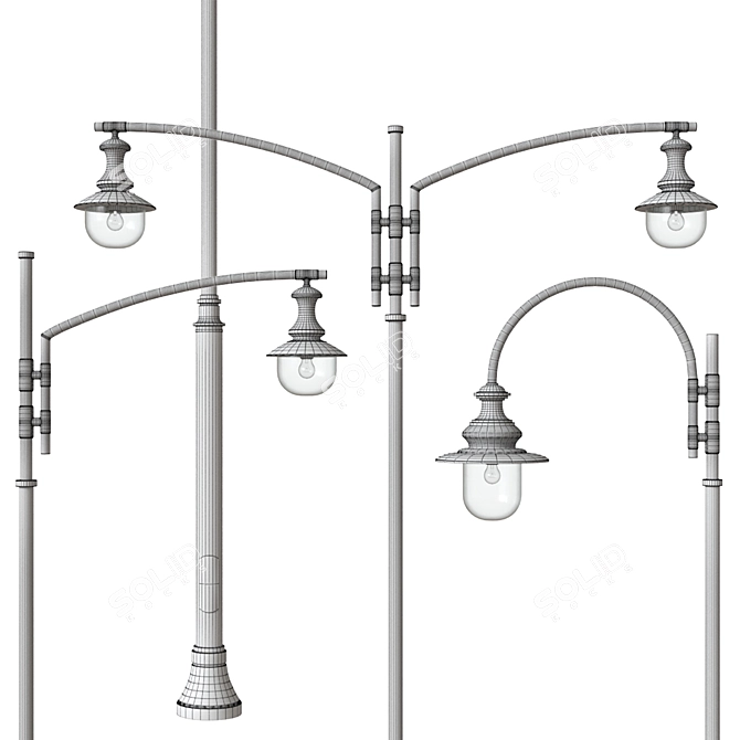 Elevated Street Light - 7,200mm 3D model image 5