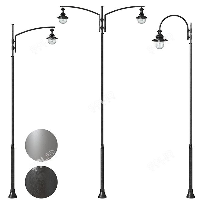 Elevated Street Light - 7,200mm 3D model image 6