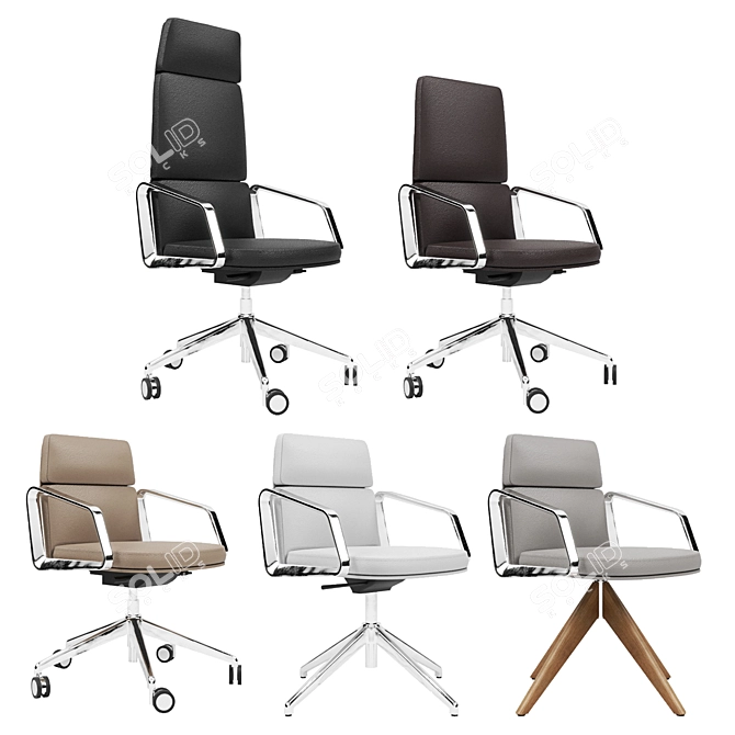 Executive Lead Series Armchair 3D model image 3