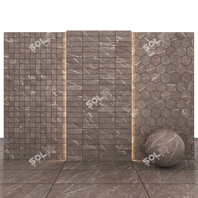 Bronze Amani Marble: Luxurious Texture for Versatile Designs 3D model image 3