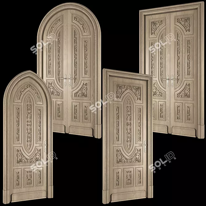 Sleek Sodani Door: Elegance Redefined 3D model image 1