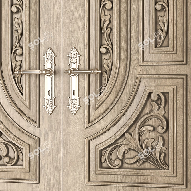 Sleek Sodani Door: Elegance Redefined 3D model image 4