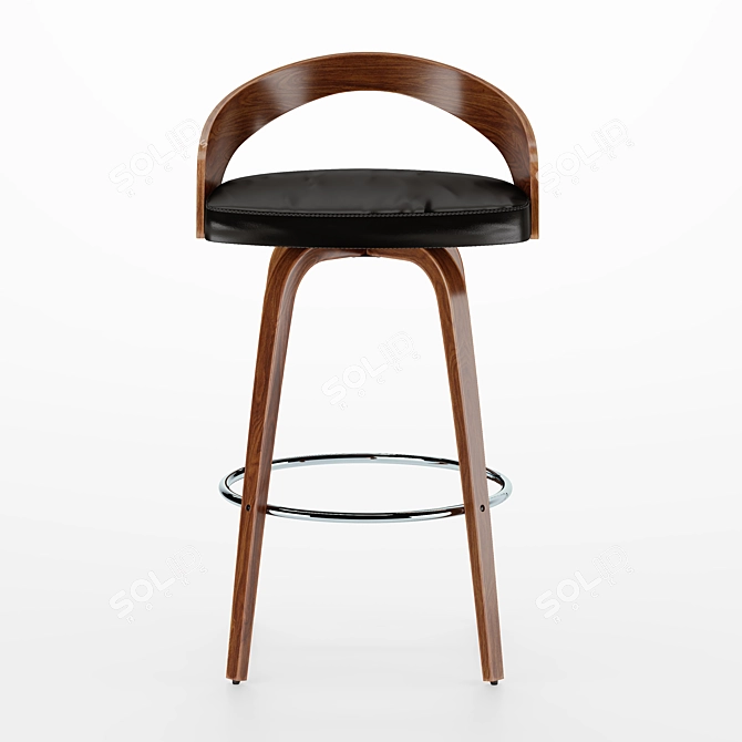 Stylish Glenrose Swivel Bar Stool 3D model image 2