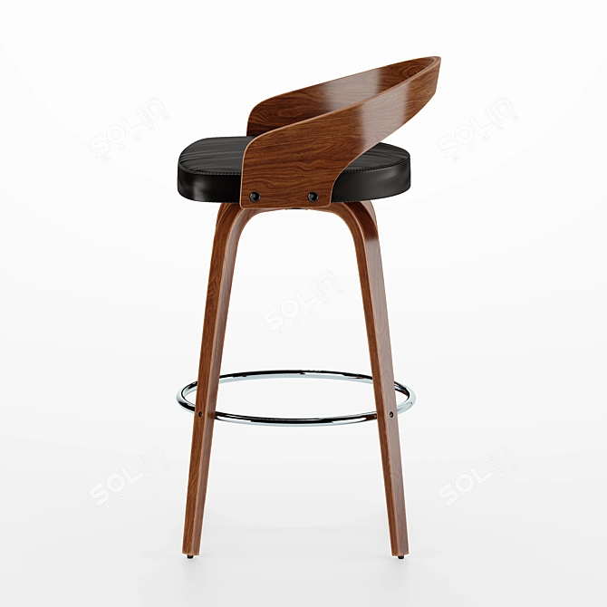 Stylish Glenrose Swivel Bar Stool 3D model image 3