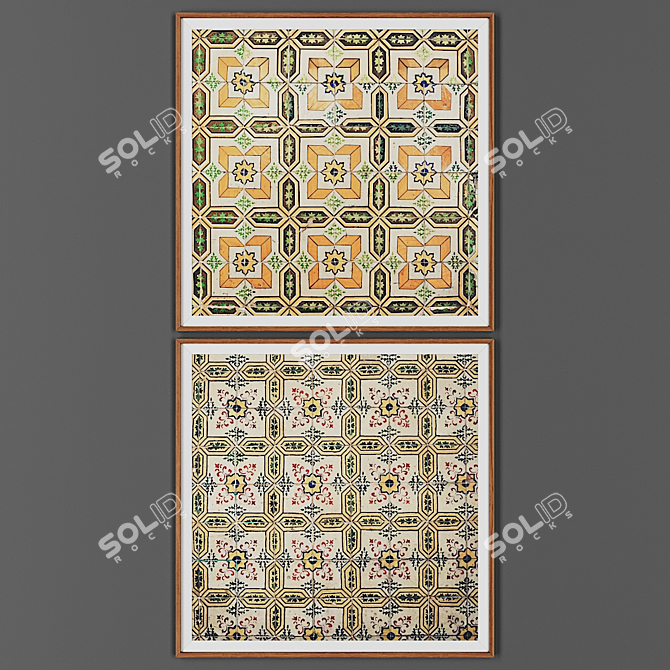 Wooden Frame Duo: Picture Collection 3D model image 1