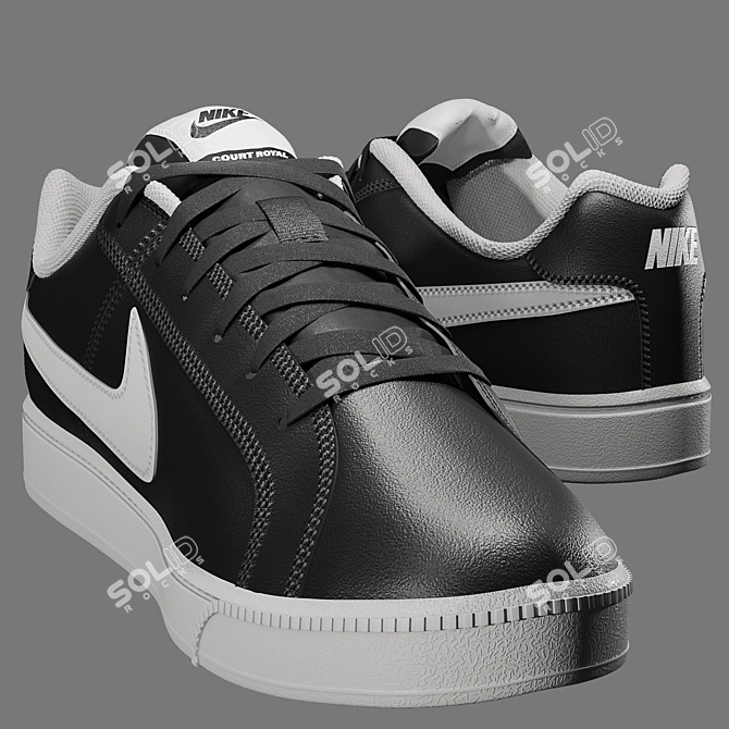 Sleek Nike Court Royale for Athletes 3D model image 2