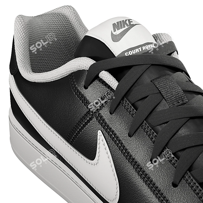 Sleek Nike Court Royale for Athletes 3D model image 9