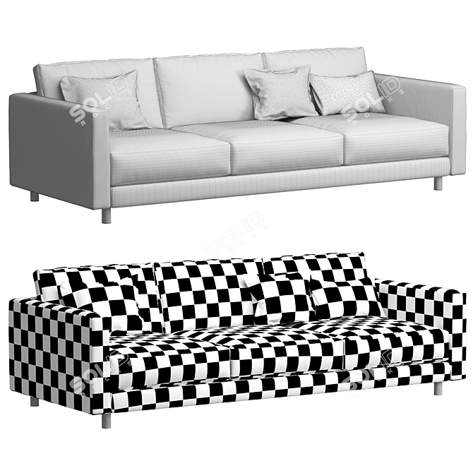 Bernhardt Dakota Sofa: Luxurious Comfort in a Classic Design 3D model image 4