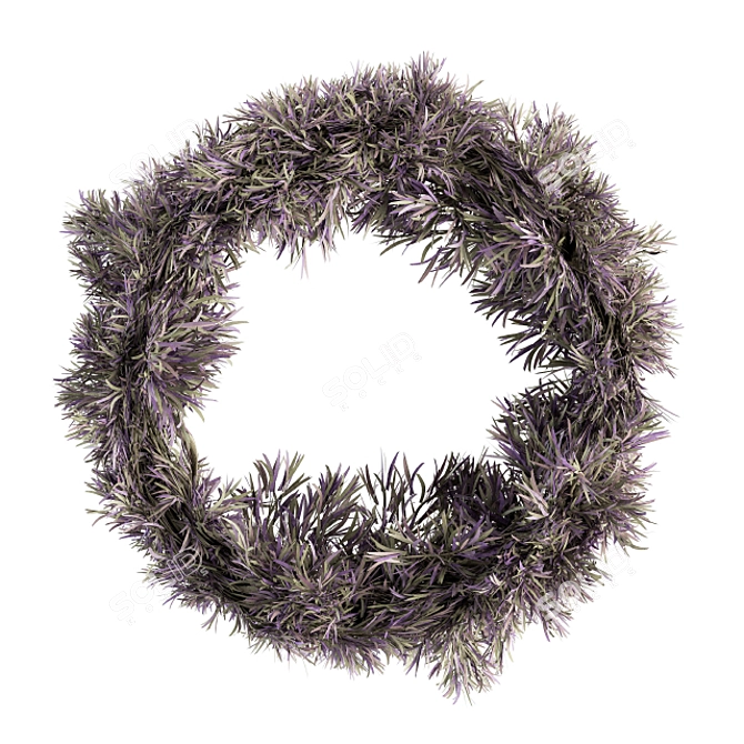  Serene Lavender Wreath 3D model image 2