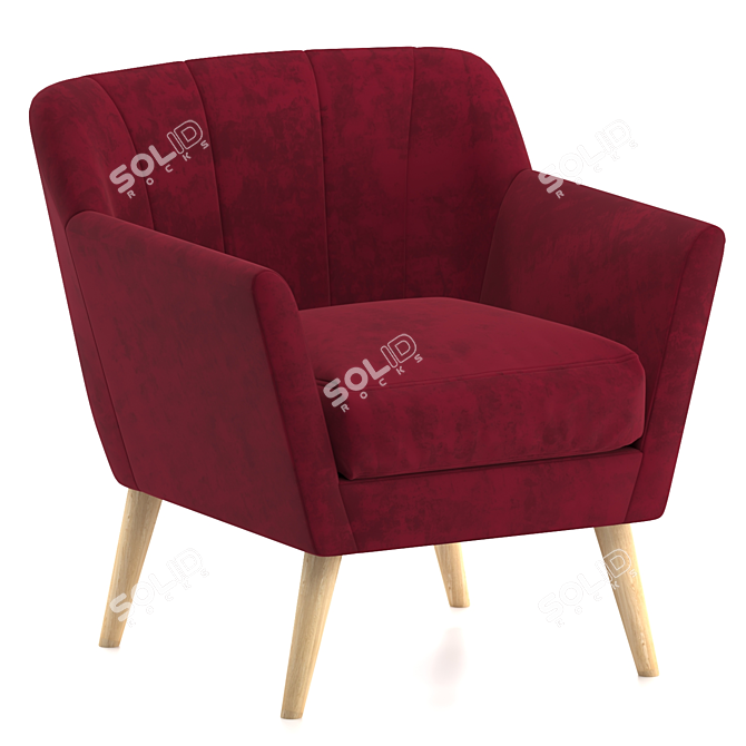 Elegant Madelyn Chair: Stylish sophistication for your space 3D model image 1