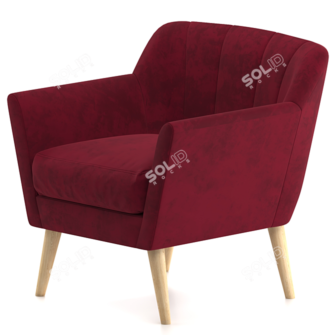 Elegant Madelyn Chair: Stylish sophistication for your space 3D model image 2