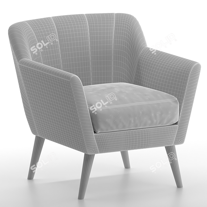 Elegant Madelyn Chair: Stylish sophistication for your space 3D model image 4