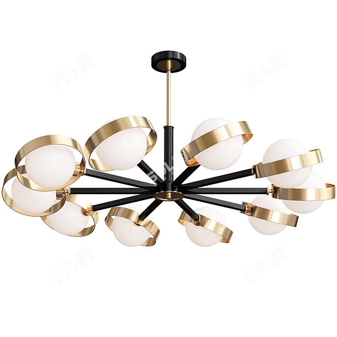 Elegant Kinesis Chandelier Set: Illuminate your space with style 3D model image 2